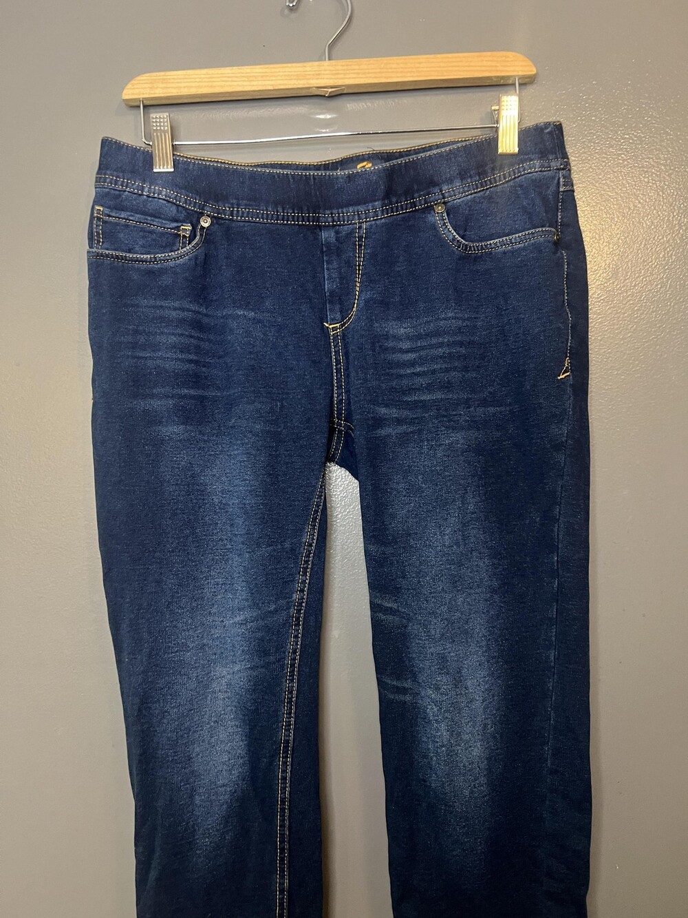 Seven7 Jeans Womens Medium Blue Jeggings Drawstring Waist Stretch Denim Pants